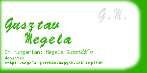 gusztav megela business card